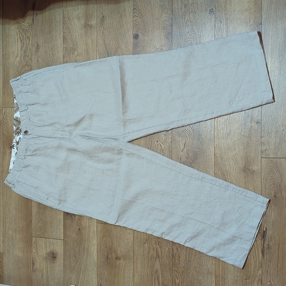 28 Palms Other - 28 Palms 100% Linen Pants Mens XL/30  Relaxed Fit Cream Vacation